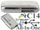 Czytnik kart SD/SDHC/MMC/T-F/MS/MS DUO/MS PRO/XD/CF/MD Tracer C14